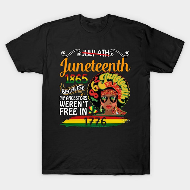 Juneteenth Ancestors Black Pride African American June 19 T-Shirt by joneK